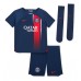 Otroški Nogometni dresi Paris Saint-Germain Kylian Mbappe #7 Domači 2023-24 Kratek Rokav (+ Kratke hlače)